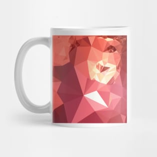 Bittersweet Red Abstract Low Polygon Background Mug